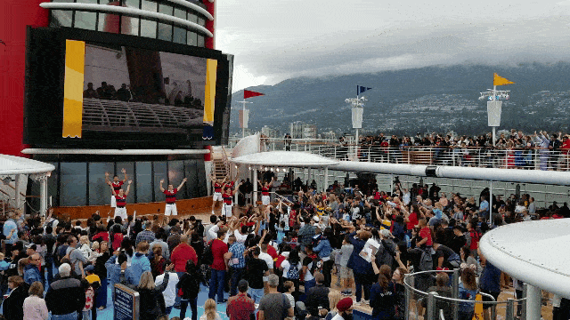Adventures away deck party on Disney Wonder
