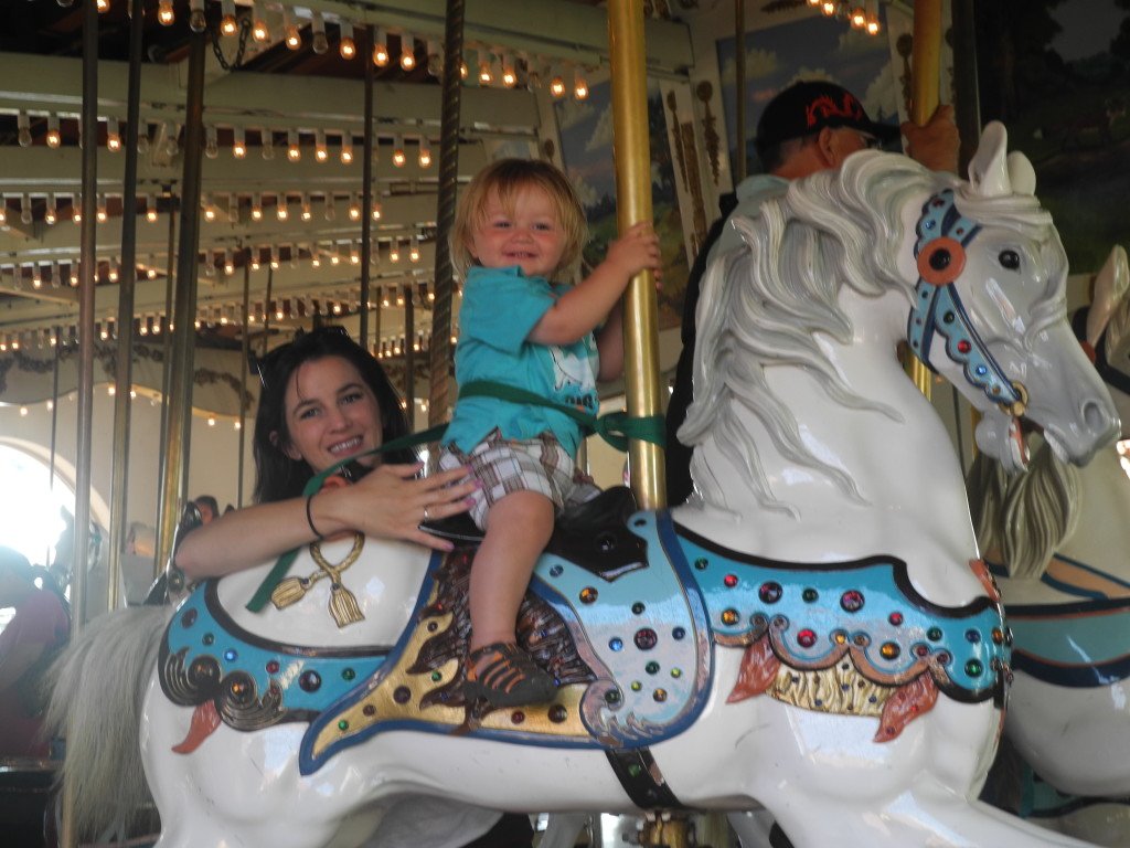 Historic Seaport Village Carousel with Kids