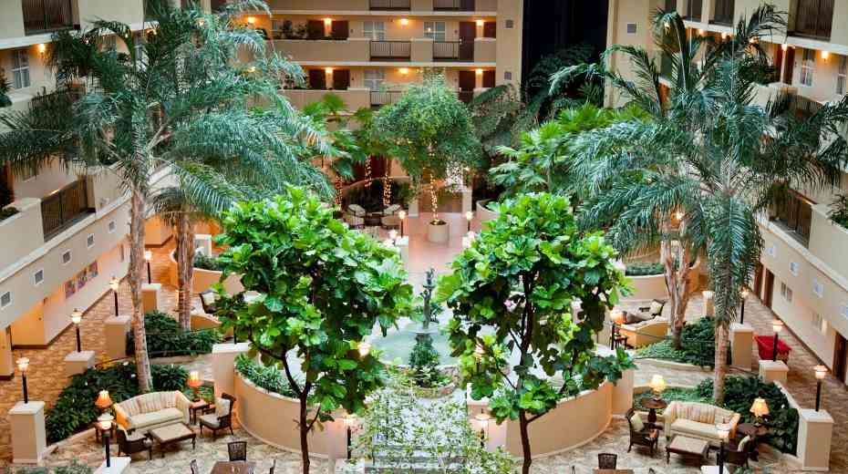 Lobby Atrium at Embassy Suites Miramar Beach Destin Fl