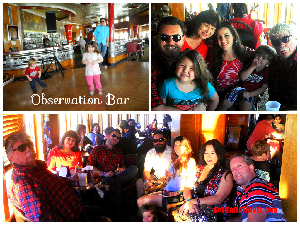 Hanging out at the fun Observation Bar on the Queen Mary