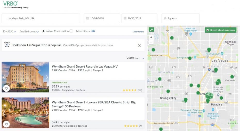 VRBO Las Vegas accommodations for large family group