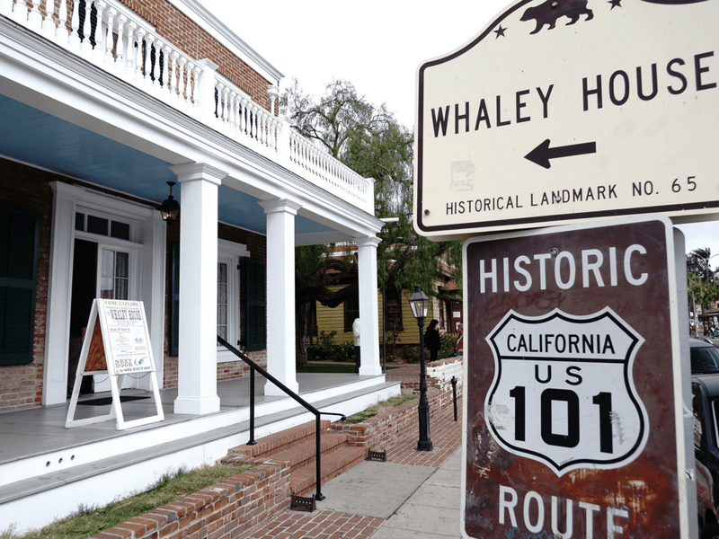 Front of Whaley House Old Town San Diego