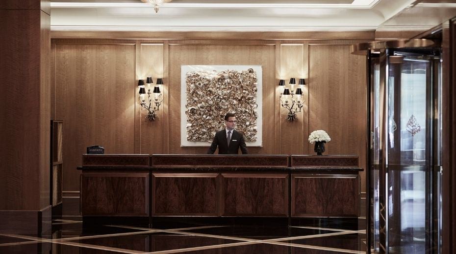 Lobby of Four Seasons Hotel Boston