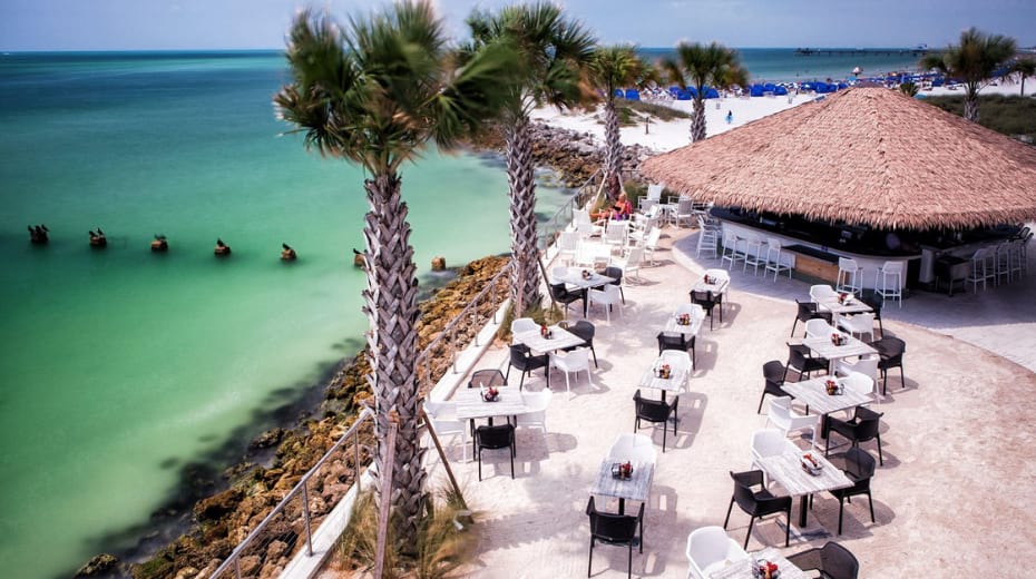 Opal sands Clearwater beachfront dining
