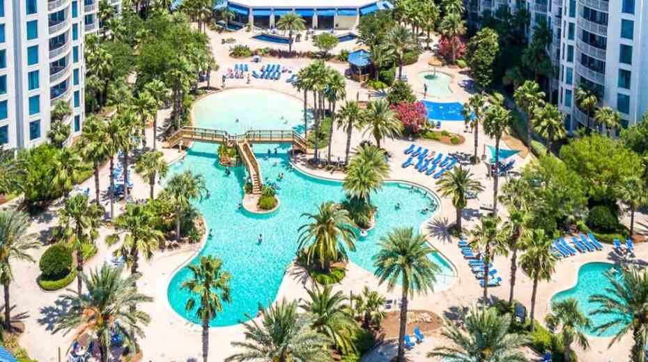 Lagoon pool at Destin Palms Resort in Destin Fl