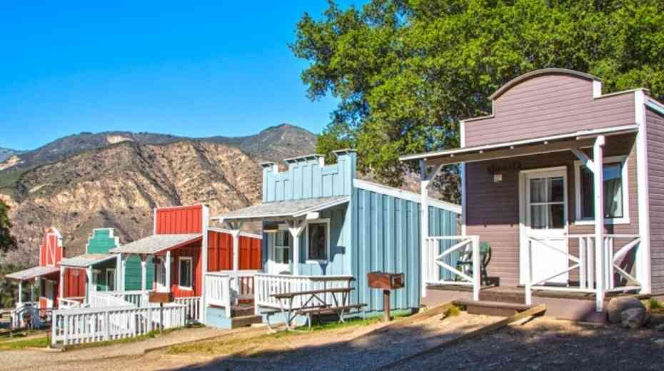 Unique family glamping site at Rancho Oso RV Camping Resort in Santa Barbara California