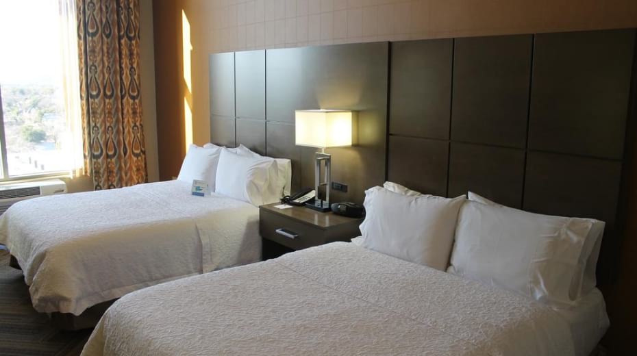 Inside room at Hampton Inn and Suites Austin University