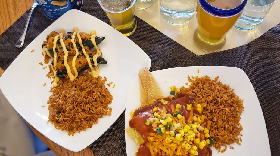 Plates of food at Arizona Room at Grand Canyon
