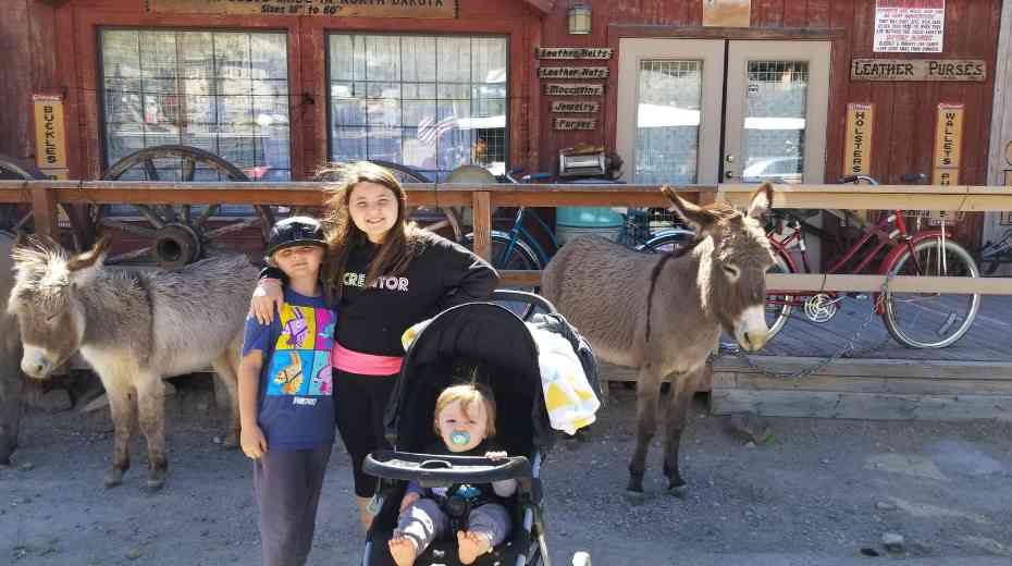 Kids at Oatman Arizona