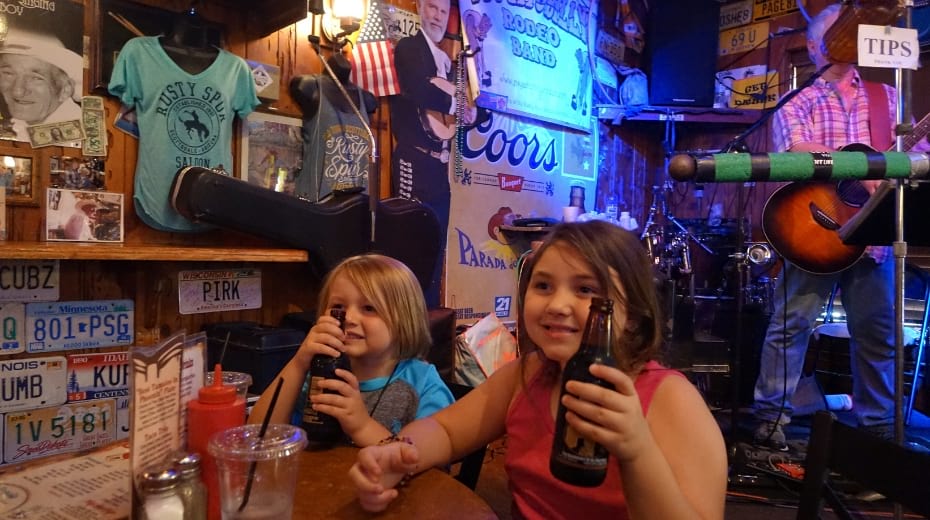 Kids in Rusty Spur Saloon in Scottsdale AZ