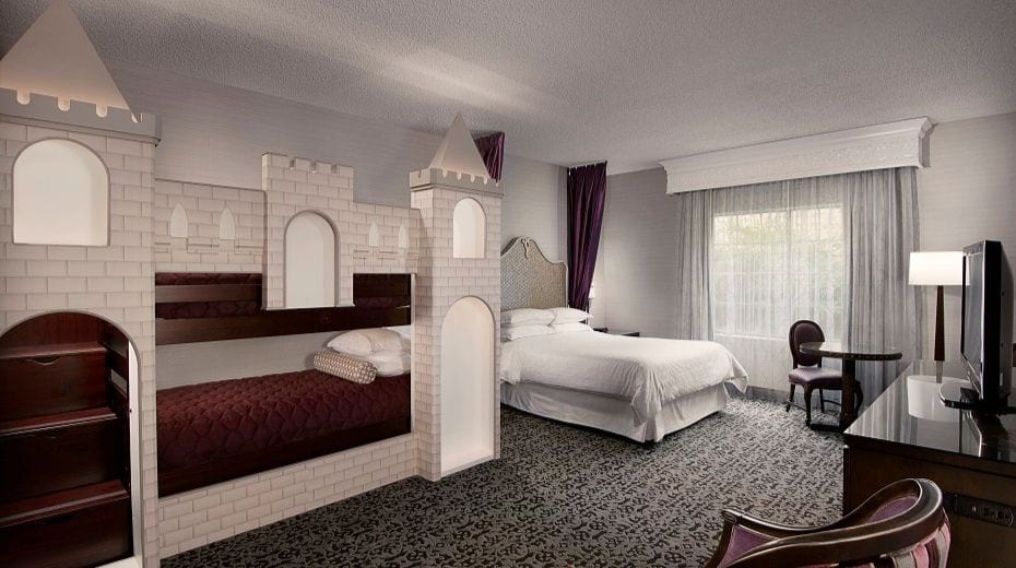 Castle bunk beds near Disneyland at Majestic Garden Hotel