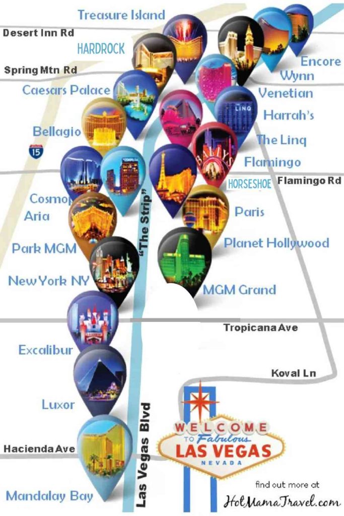 Las Vegas Hotel Map 2024